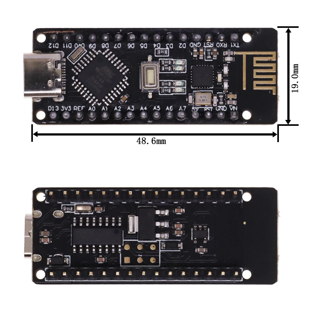 Nano Board with Enhanced Wireless Connectivity, Type-C USB, ATmega328P Processor