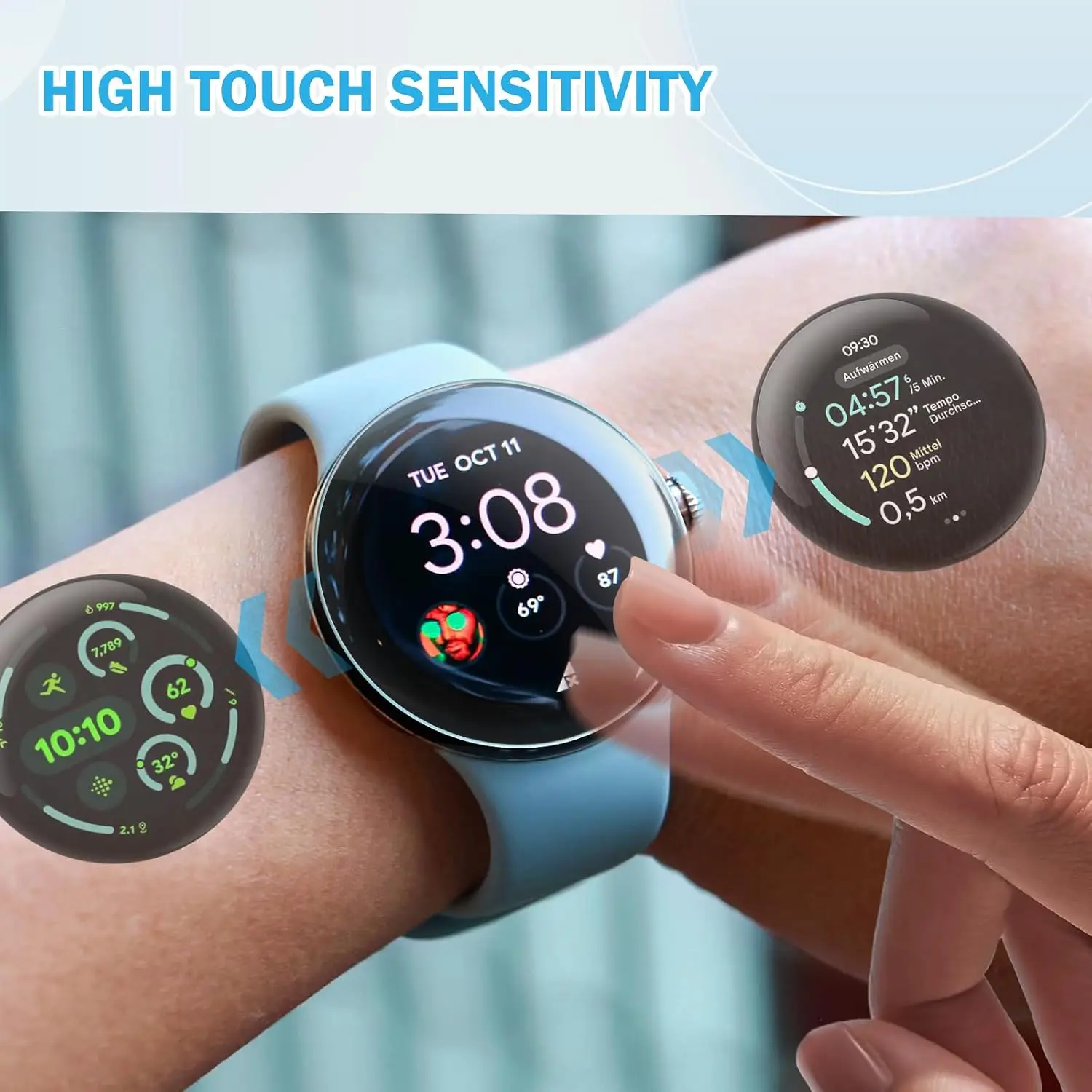 HD Clear TPU Film Screen Protector for 45mm Watches - Full Coverage Soft Protective Film Accessories
