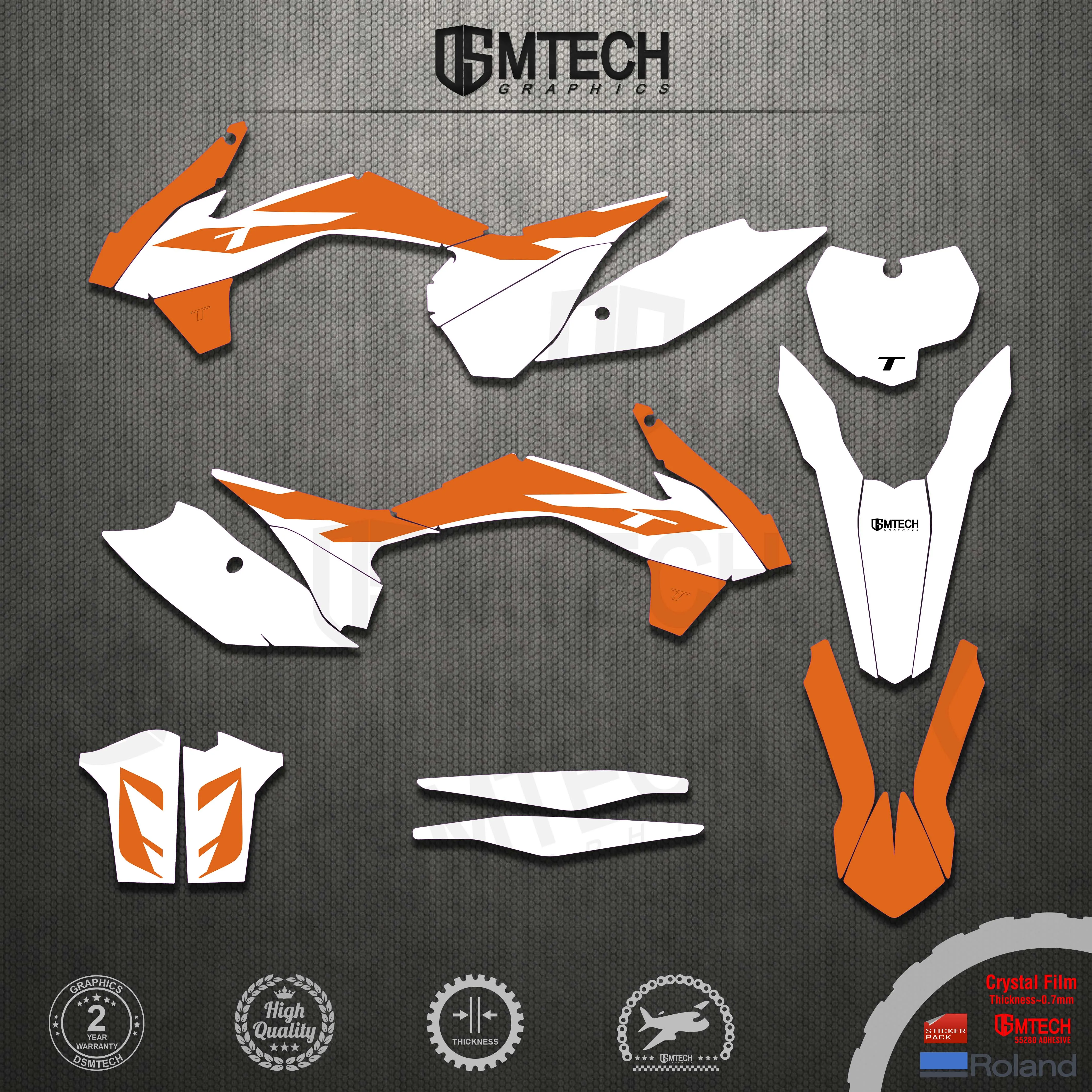 DSMTECH Custom Team Graphics Decal Sticker Kit Combo for KTM 2013 2014 2015 SX SXF , 2014 2015 2016 EXC XC-W EXC-F 003