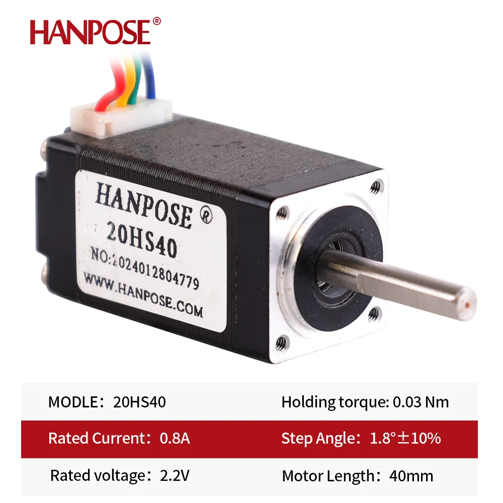 Stepper Motor HANPOSE Nema 8 Stepper Motor 20HS24 20HS34 20HS40 20HS50 0.8A 12mN.m 20 Series stepper motor For game machines