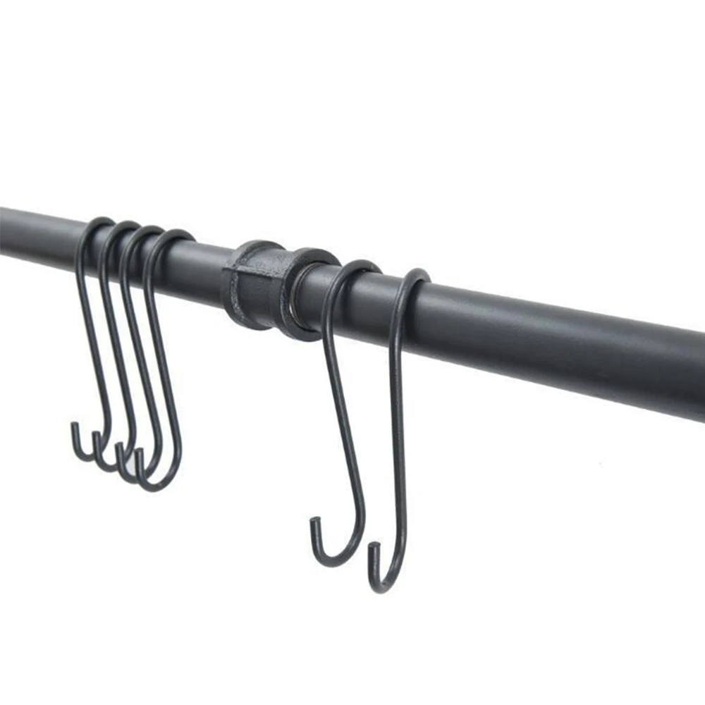 Wall Mounted Storage Rack with 10 Hooks Pan Pot Lid Shovel Spoon Organizer Hanging Iron Rack Kitchen Utensils 5