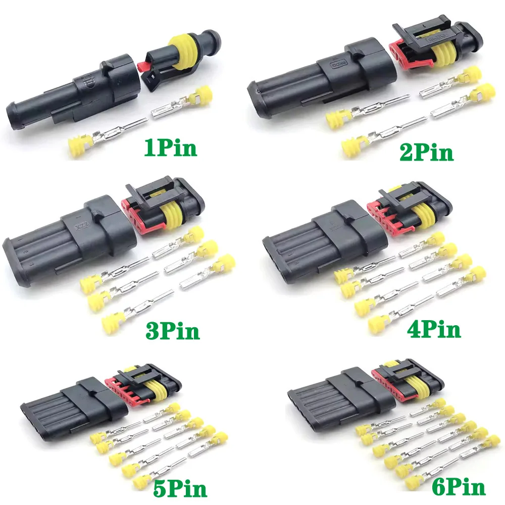 Electrical Wire Connectors Kit 15 Kits Super Seal Waterproof Electrical Connectors - 2, 3 & 4 Pin Car Wire Plugs Wire Connector Kit - Foto 10