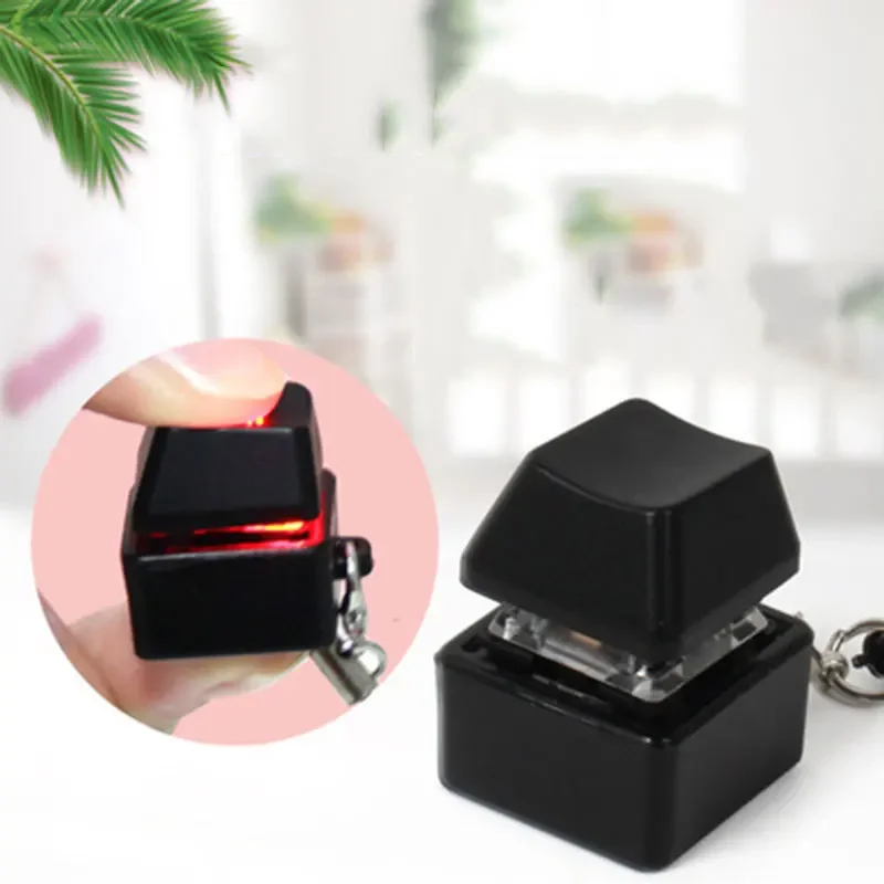 Mechanical Switch Keychain Keyboard EDC Fidget Gadget Funny Click Button Led Light Relief Stress Toy Fidget Autism Relief Toys fidget toy sensory fidget toy anti stress toy