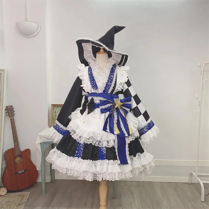 

COSLEE Anime Touhou Project Kirisame Marisa Lolita Dress Outfit Demon Girl Cosplay Costume Halloween Party Suit Women CustomMade