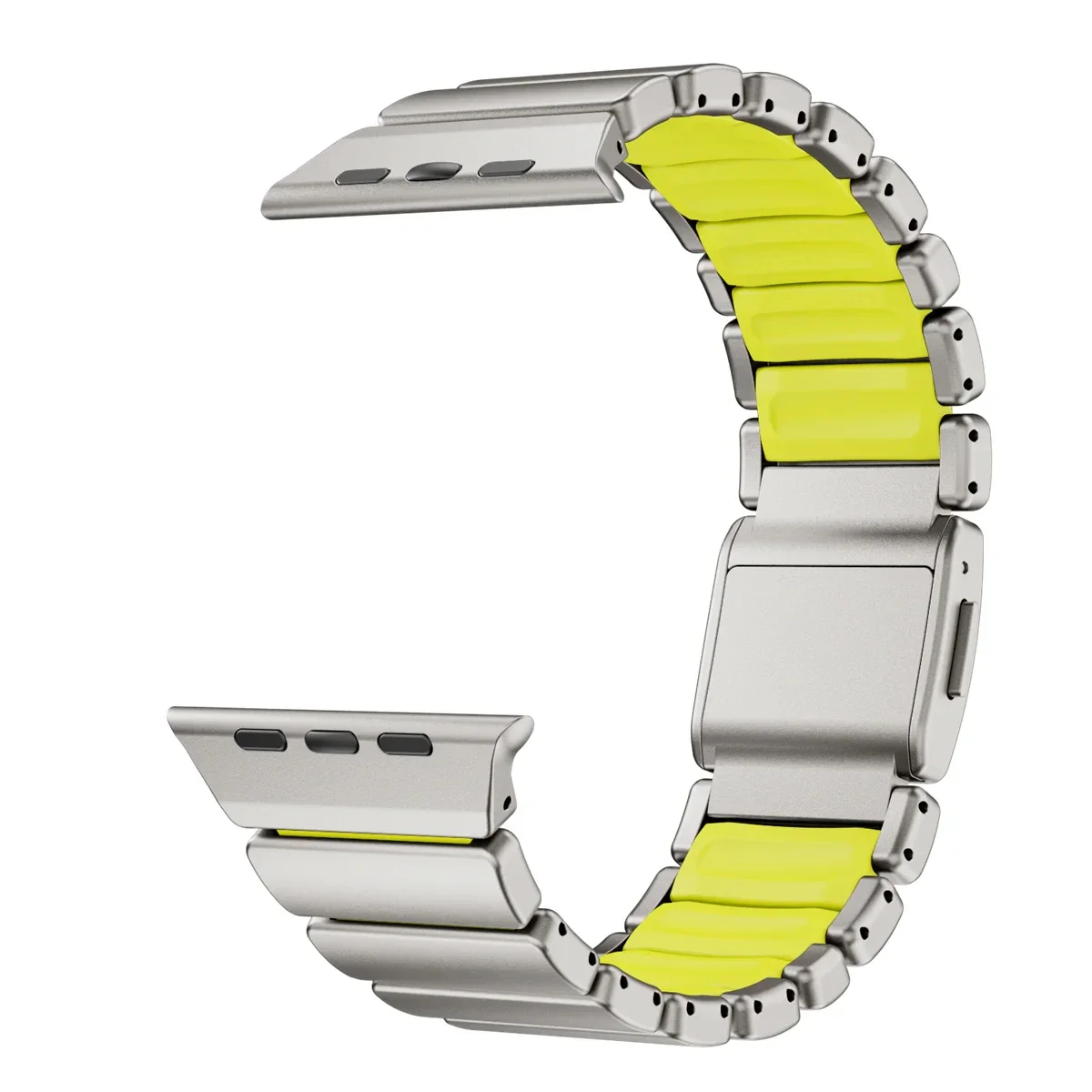 Men's Magnetic Sport Metal & Silicone Watch Strap
