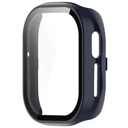 Durable Protective Cover with Tempered Glass Screen Protector for Honor Watch4 (3 Midnight blue)