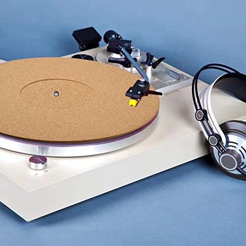 Cork Turntable Mats Kit 3 Pieces For Vinyl LP Record Players Audiophile Reduce Noise turntable mat