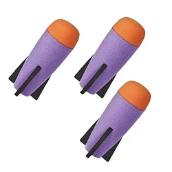 Foam Mega-Missile Refill Pack Toy Bullets Accessories (3pcs Purple)