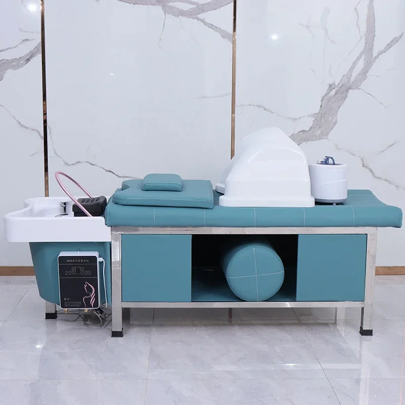 Therapy Head Spa Hair Washing Bed Stylist Water Circulation Stylist Shampoo Chair Salon Lavacabezas Salon Equipment MQ50XF