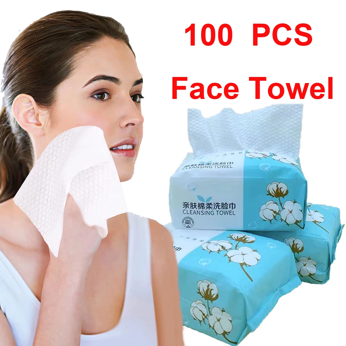 100PCS Disposable Face Towel 100%Cotton Tissue Soft Facial Cleansing  Reusable Wet And Dry Makeup Non Woven Towel Makeup Remover - AliExpress