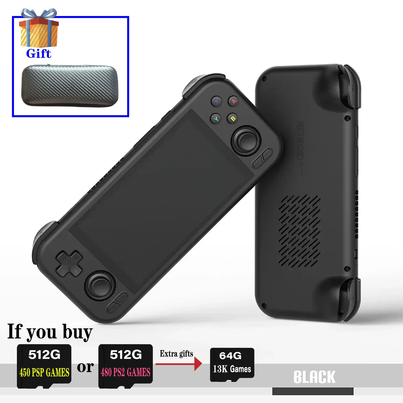 Retroid Pocket 4 Pro Retro Handheld Game Video Player Console 4.7