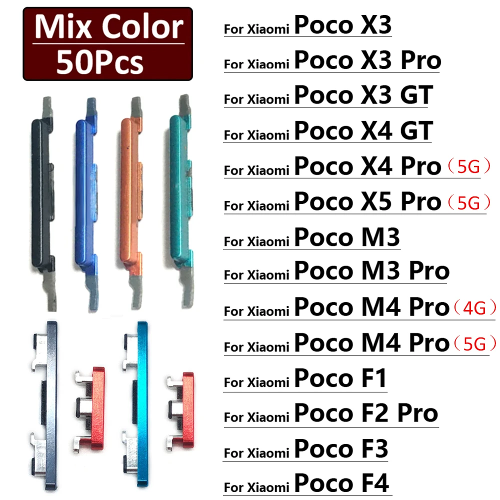 

50 шт., новинка для Xiaomi Poco F1 F2 F3 F4 X3 X4 X5 M3 M4 Pro GT 4G