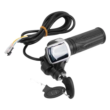 Impugnatura acceleratore per bici elettrica con chiave di blocco indicatore di alimentazione LED 36V 48V 60V per scooter elettrico da bicicletta