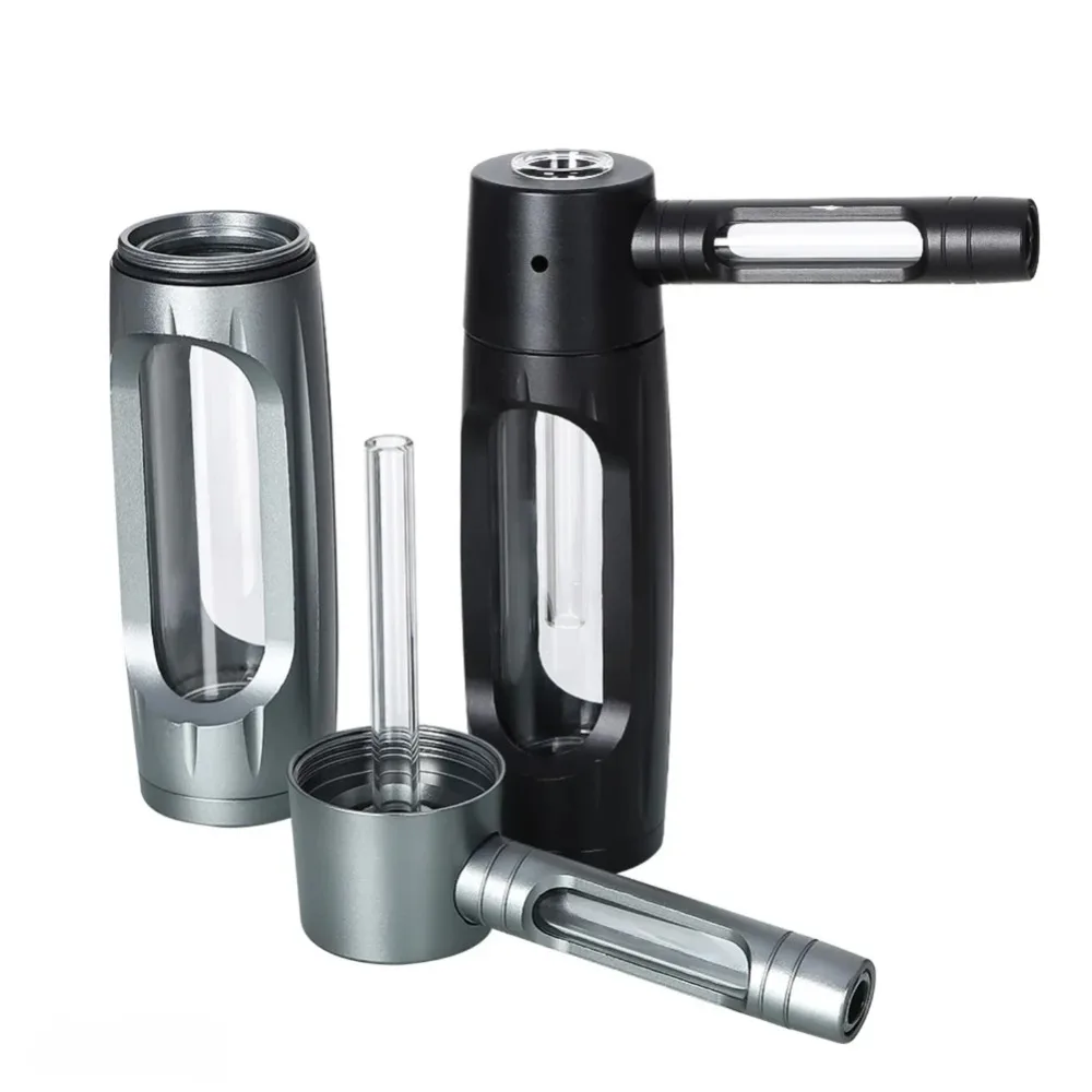 Handheld Smoking Pipe Grass Hookah Set Dry Burning Glass Tobacco Bowl Cigarette Filters Shisha Pipes Smoke Accessories