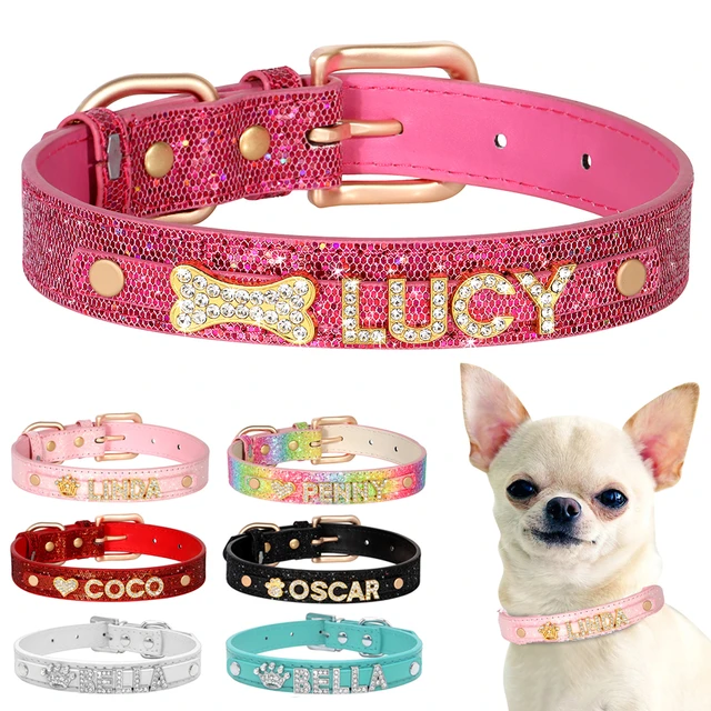 Collare personalizzato con nome per cane Rose