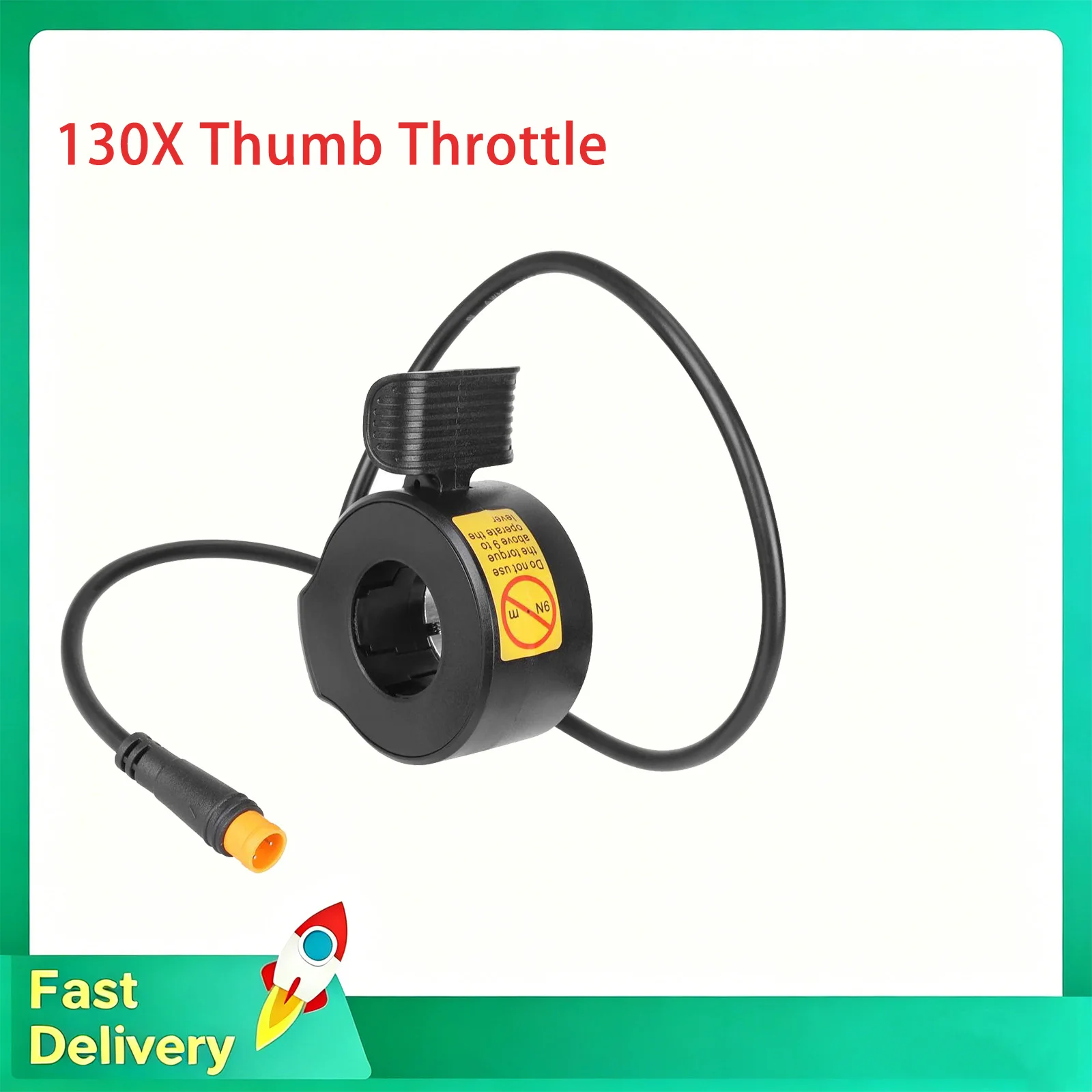 Universal Electric Scooter & E-Bike Thumb Throttle with Waterproof Speed Connector - Replacement Part