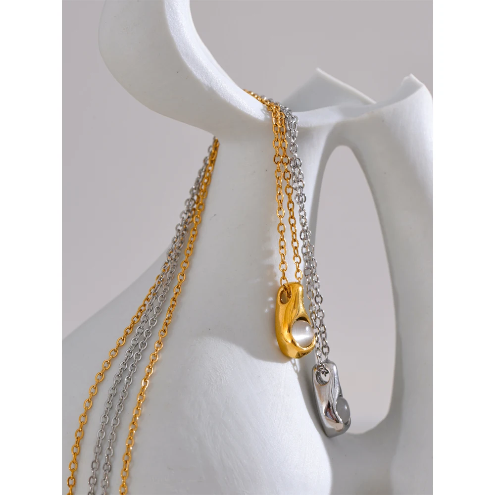 Yhpup Pendant Necklace Stainless Steel Waterproof