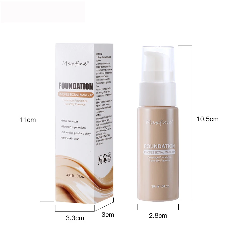 Flawless Foundation Long Lasting Breathable Hydrating Full Coverage Invisible Pore Concealer Oil Control Non Greasy