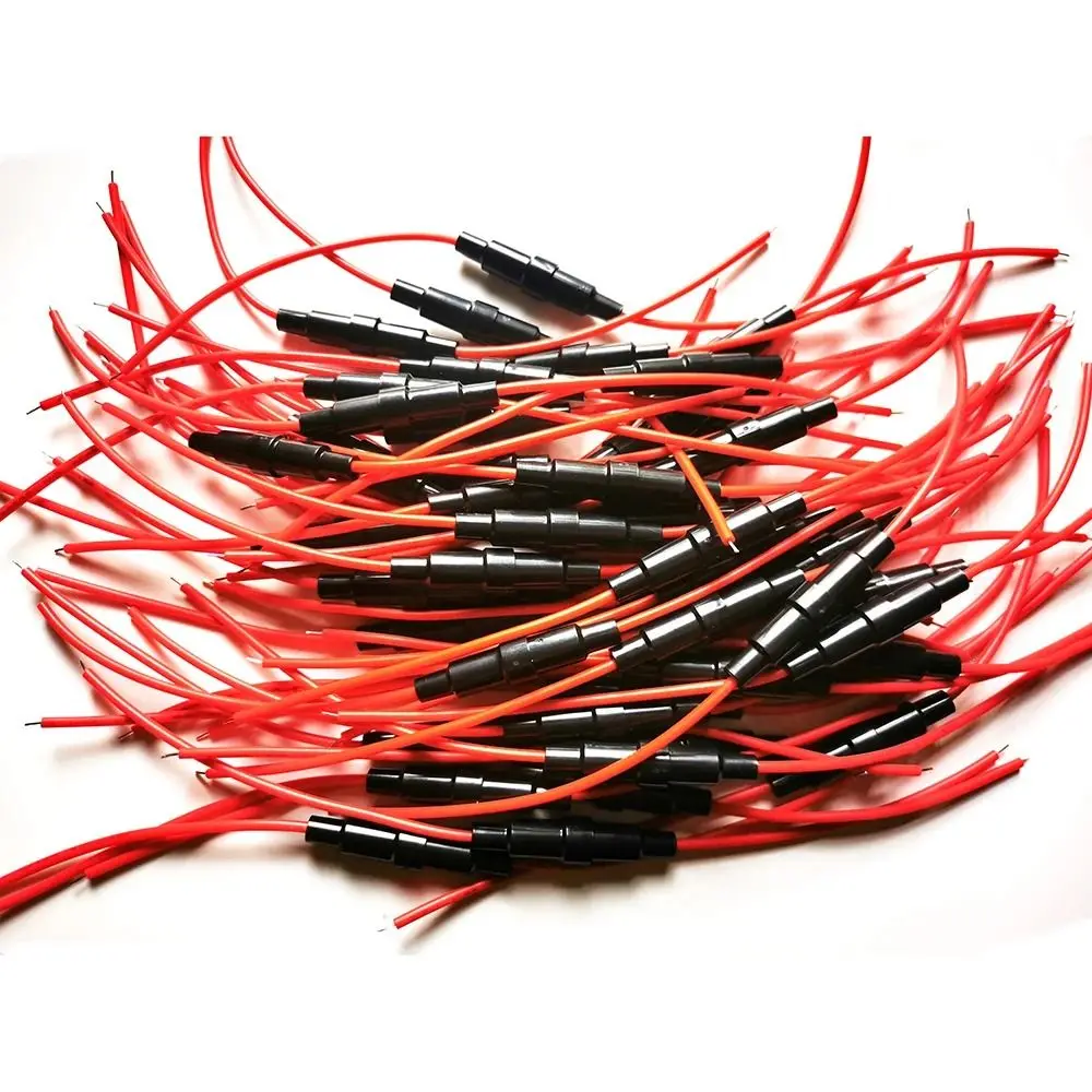 Durable 250V glass fuse holder screw type 5X20mm 5*20mm 6*30mm fuse casing with 20AWG wire cable fuses boxes tube 1/10Pcs