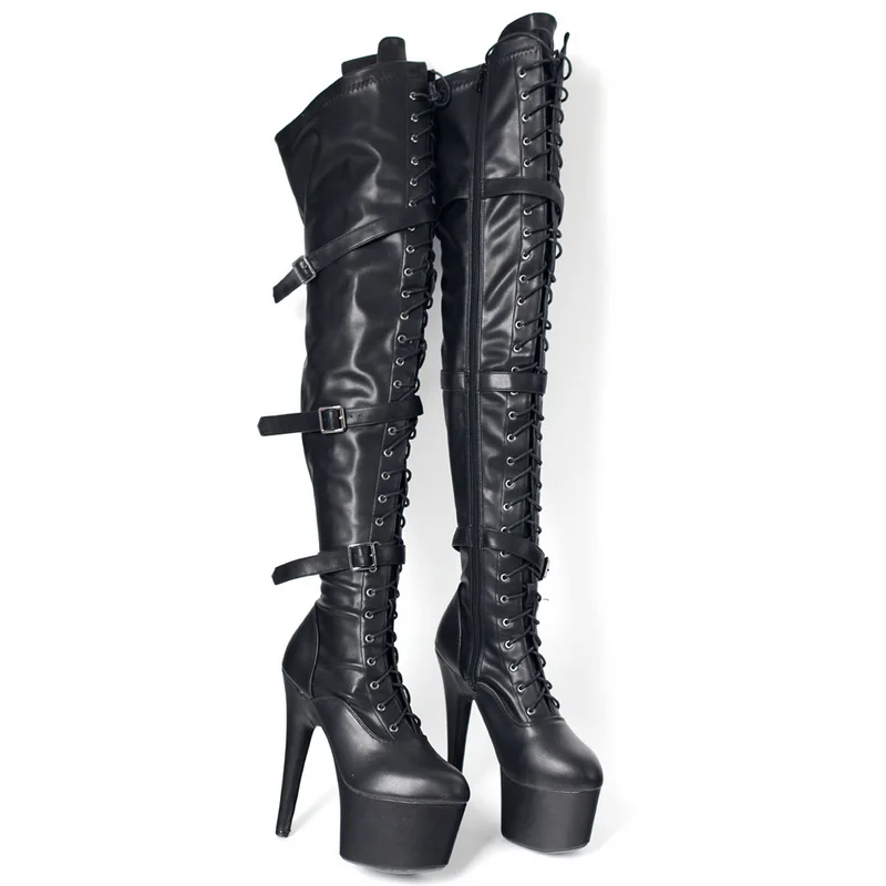Thigh High Amazon Heeled Boots CACA 18cm Women Leather Thigh High