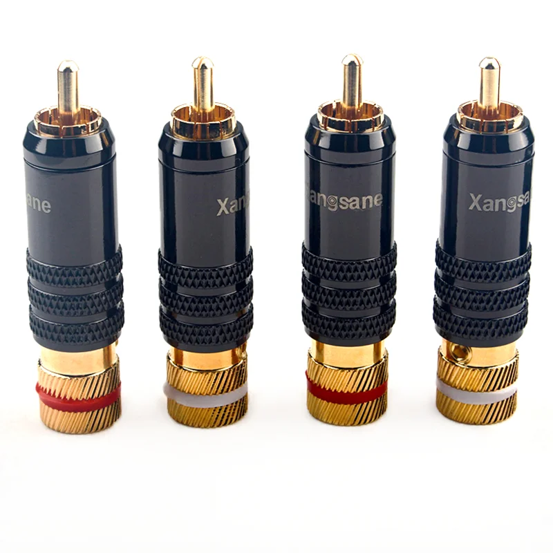 WBT RCA Male Connector WBT-0144 Signal Line RCA Screws Soldering Locking Plug Lotus Head Copper Plug Gold Plated