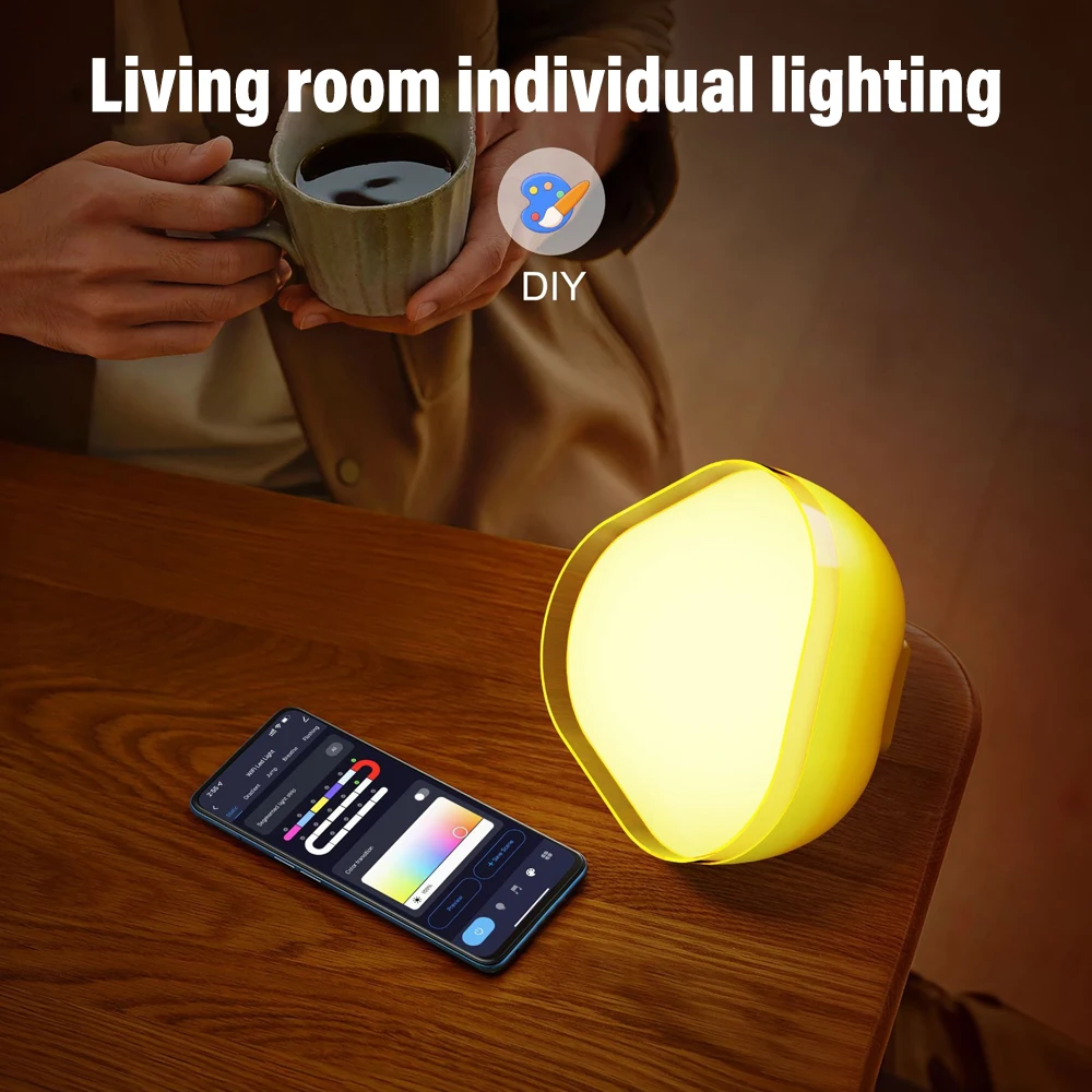 Wifi Smart Desk Lamp Bedside Lamp RGB Music Rhythm Night