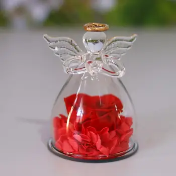 Preserved Rose In Angel Glass Cover 4