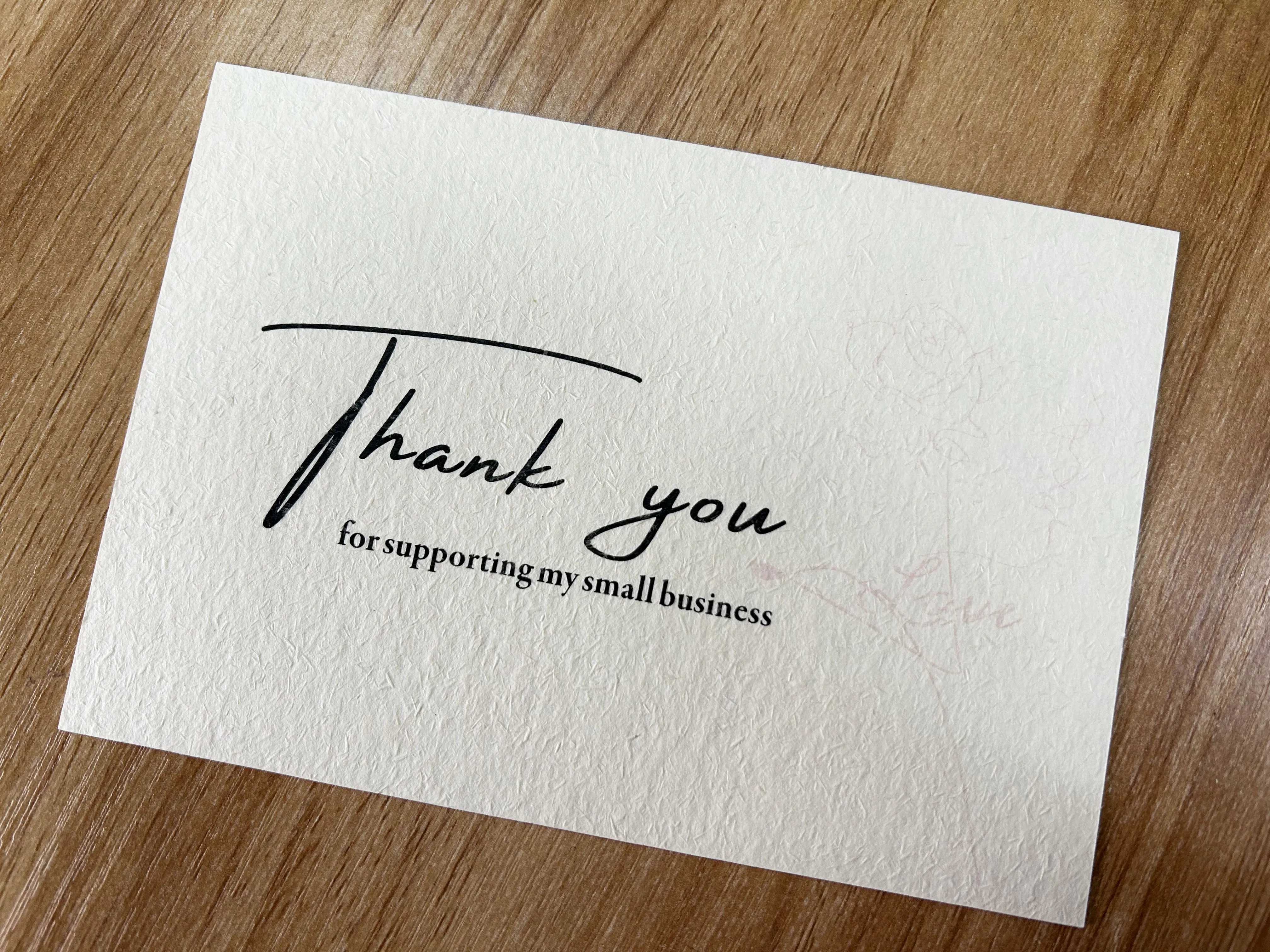 

400g Vanilla Paper Shop Order Thank You Card Gift Decoration Jewelry Business Thank You Card