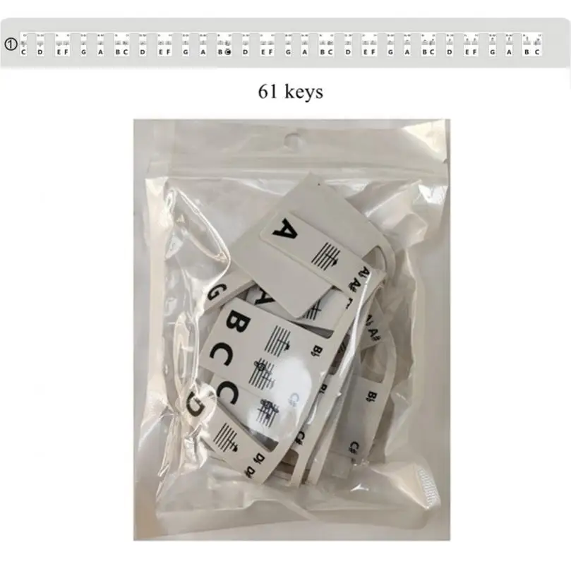 Piano Keyboard Note Labels 3 Stuks Herbruikbare Siliconen Stand Up Verwijderbare Piano Keyboard Note Stickers voor Beginners Kinderen Volwassenen 68 88 Toetsen -Kleurrijk