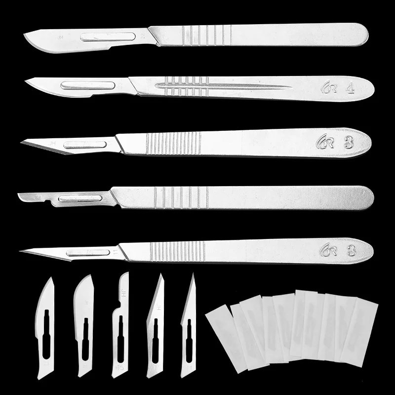 Metal Scalpel 11 Antiskid Knife Craft Carving Knife Mobile Phone Notebook Computer PCB Maintenance Manual Tool Blade