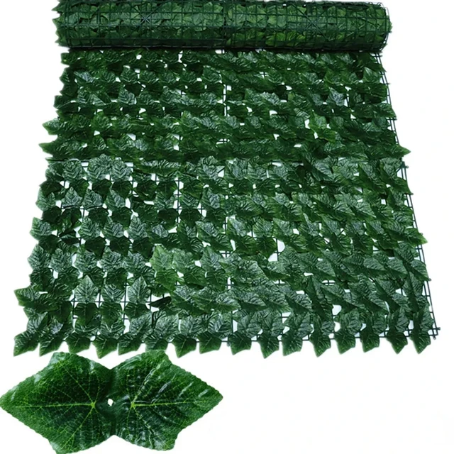 Artificial Ivy Hedge Green Leaf Fence Panels Faux Privacy Fence Screen for Home Outdoor Garden Balcony Decoration 2