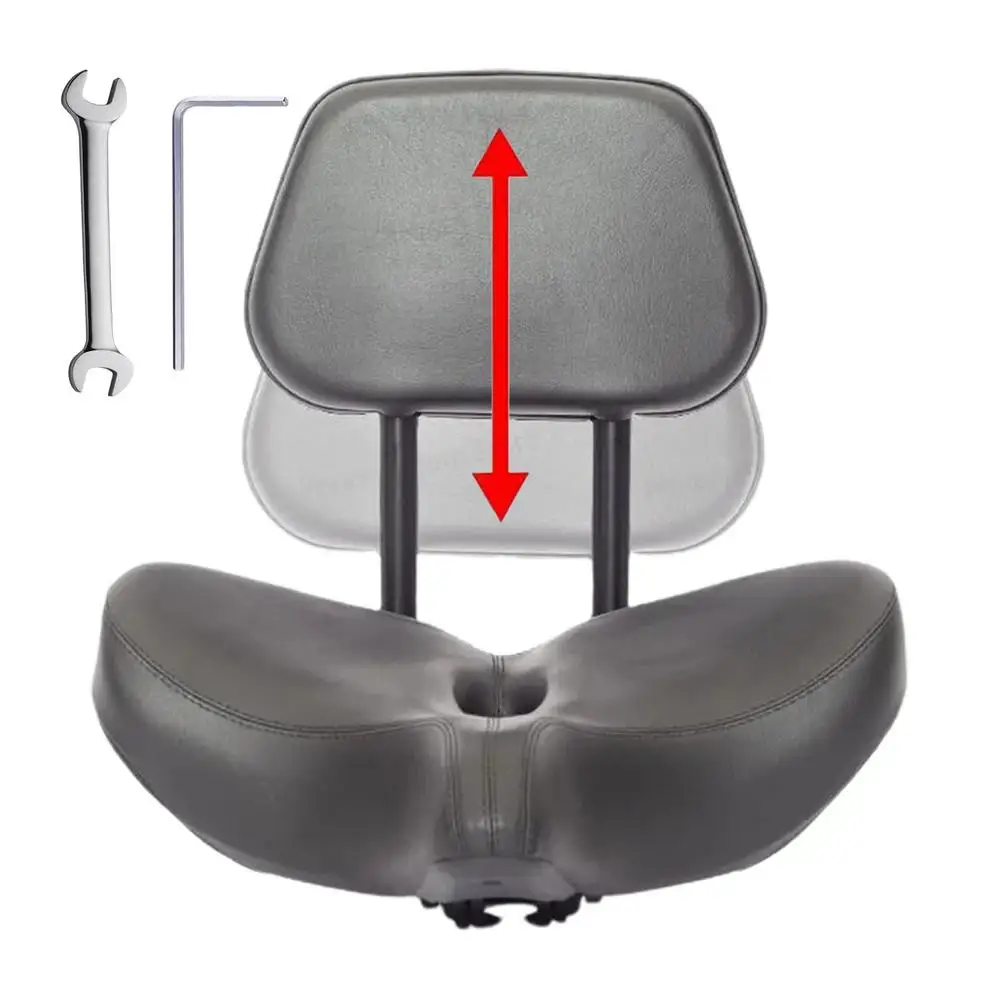 Bike Seat With Backrest Comfortable Electric Scooter Saddle Bicycle Seat Cushion Hollow Breathable Saddle For Road Bike Tricycle