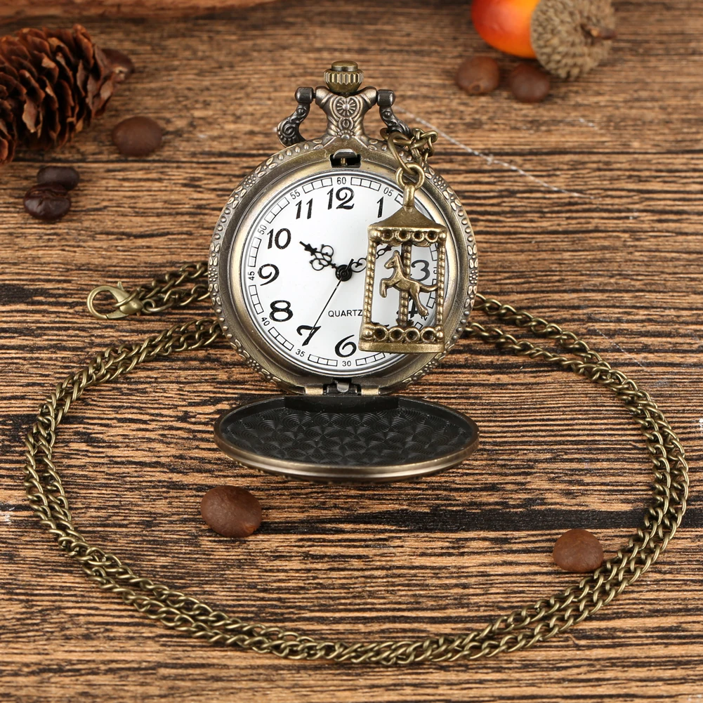 Retro kapesní hodinky s řetízkem na motivy Alenka v říši divů - Alice in Wonderland, Rabbit
