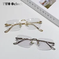 Luxury Photochromic Sunglasses Women Prescription Glasses Graduated Lenses Minus Anti Blue Computer Glasses Transparent Rimless 2