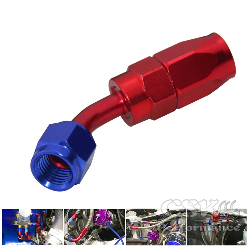 

1X Universal AN4 45 Degree Swivel Oil/Fuel Line Hose End Fitting Adapter