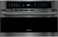 30" Built in Microwave with 1.6 cu. ft. Capacity Drop Down Door Interior LED Lights and Sensor Cooking in Black Stainless Steel 1