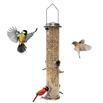 Automatic Transparent Metal Bird Feeder 1