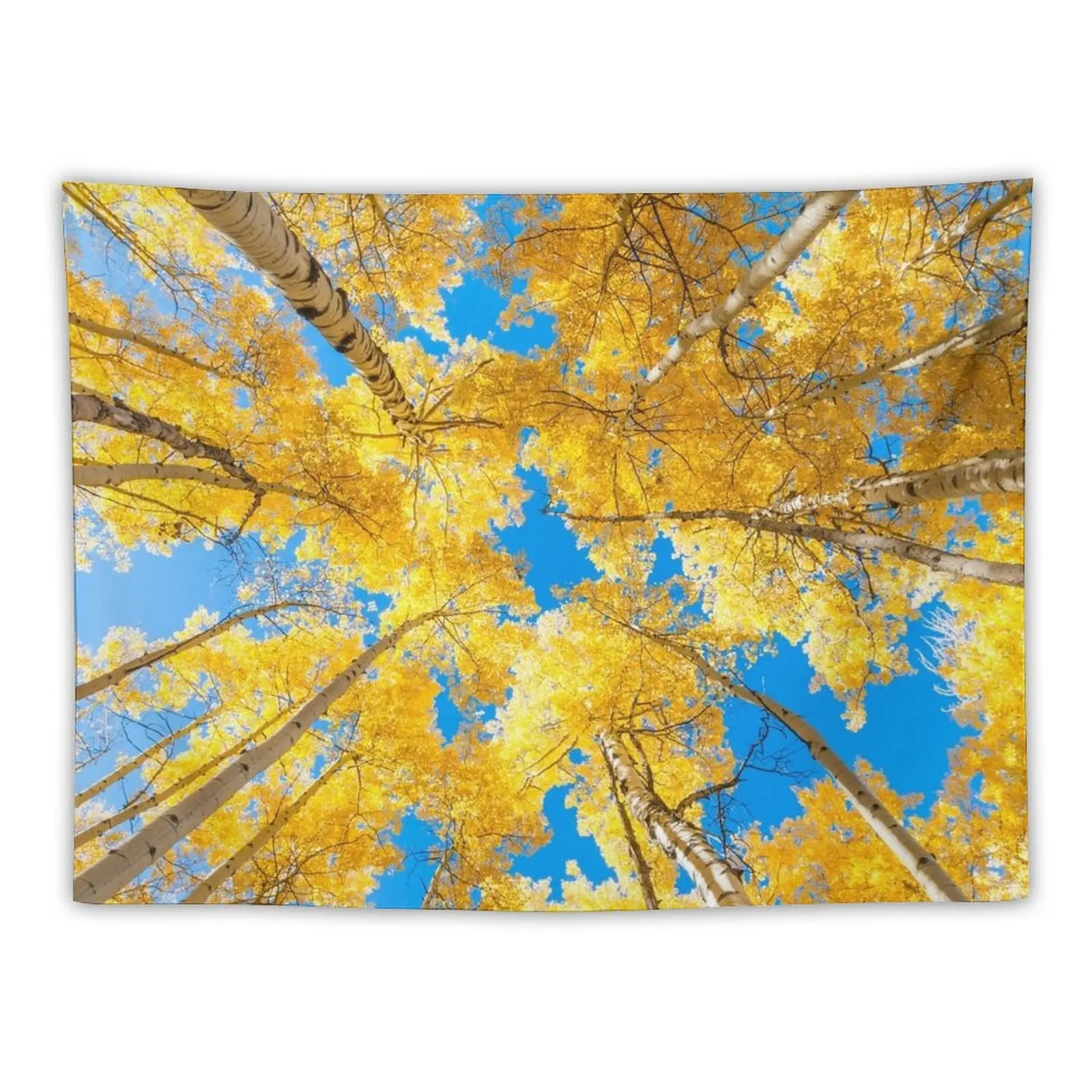 

golden aspen tree autumn Tapestry Decor For Bedroom Tapete For The Wall Decoration For Rooms Tapestry
