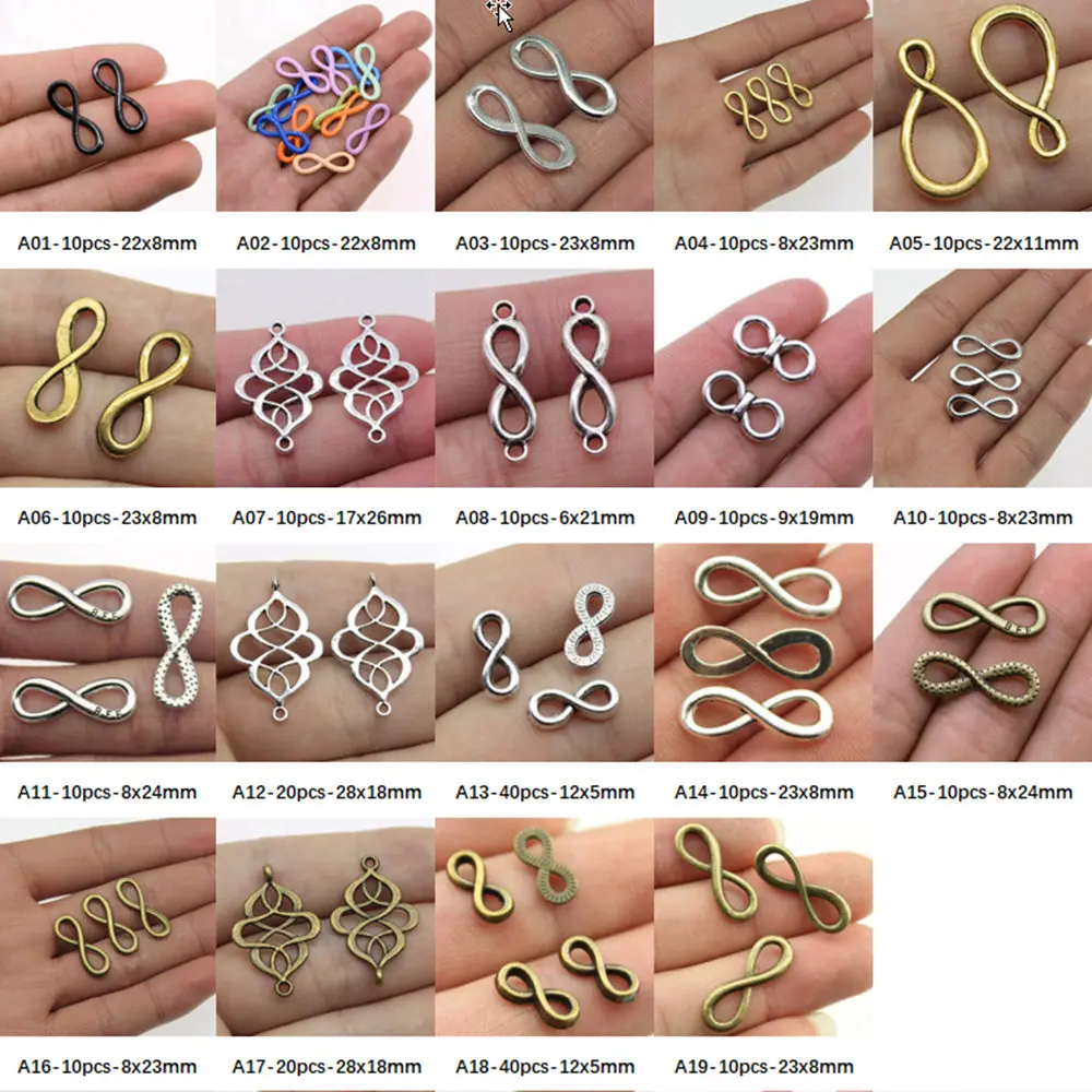 

Infinity Symbol Charm Pendant Jewelry Findings Components Handmade
