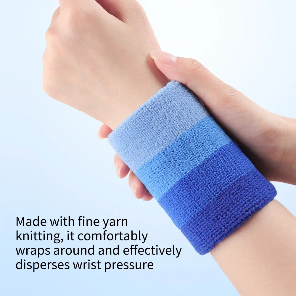 Lot De 6 Bracelets De Sudation Sport – Absorbants Pour Tennis, Foot, Running – Noir Coton