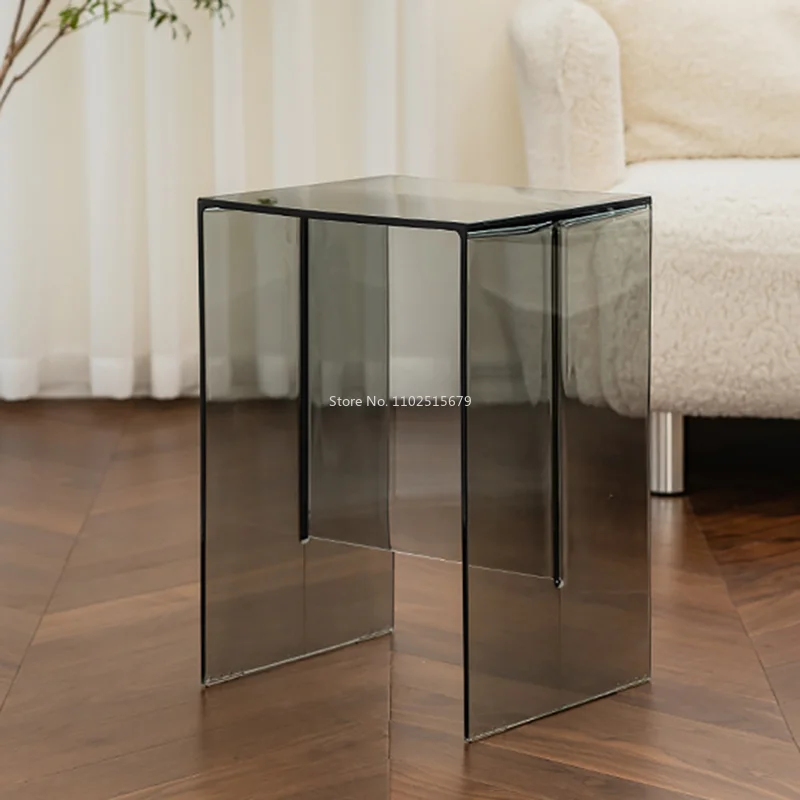 Acrylic Coffee Table Living Room Sofa Side Table Bedside Table Light Luxury Modern Storage Small Table Storage Rack Home Furnitu