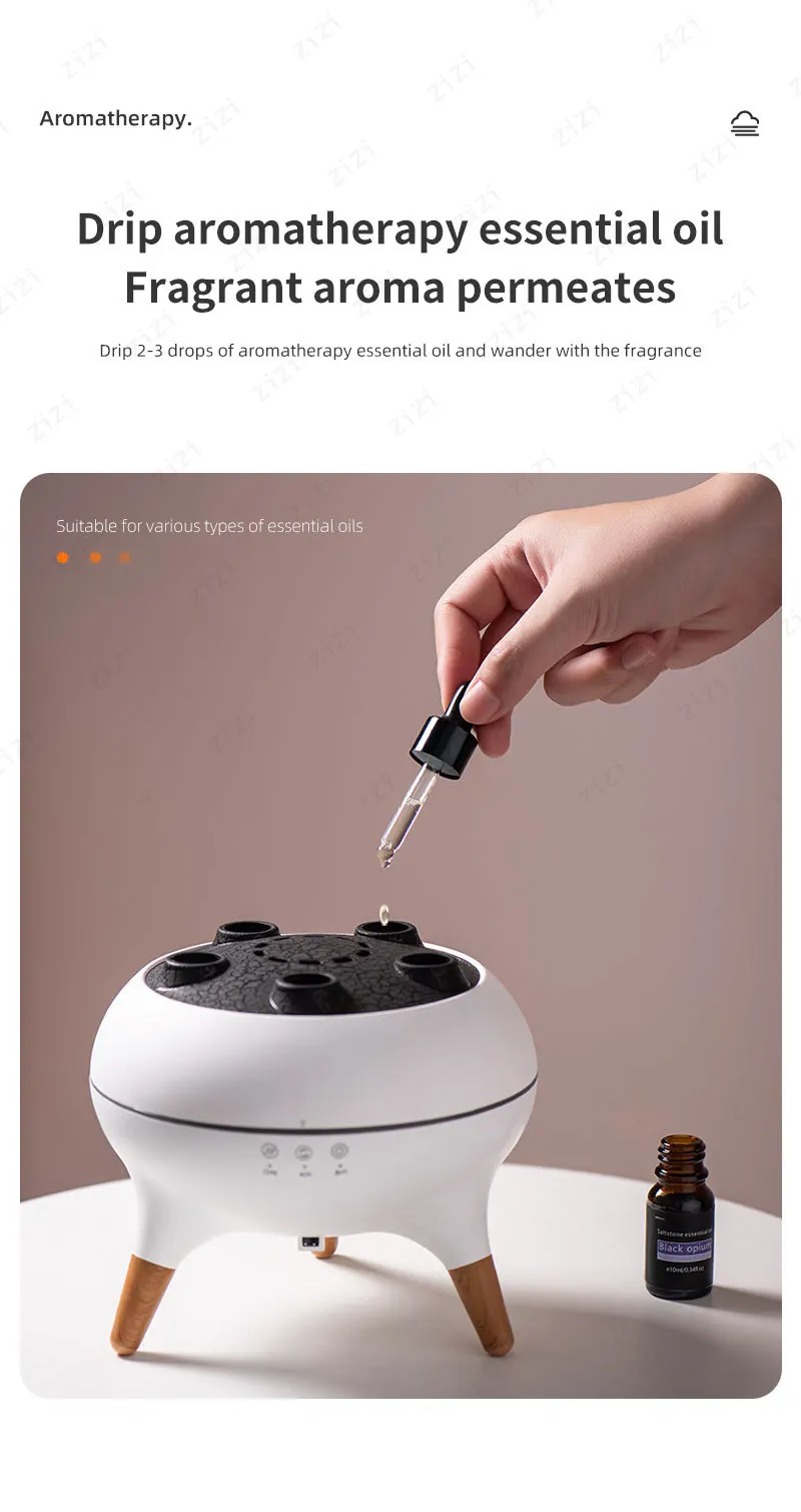 Diffuseur d'arômes humidificateur à ultrasons effet méduse_voghion.com