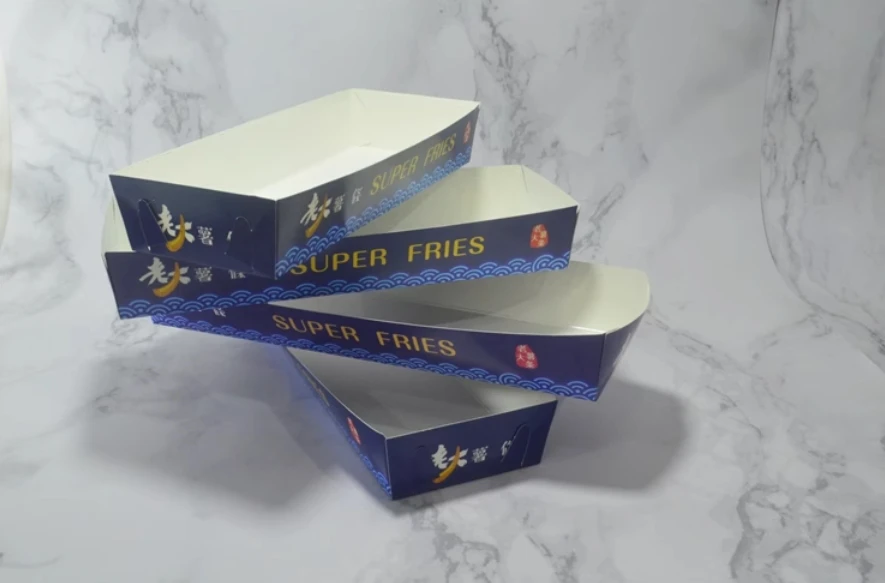 100pcs Extra-Long Kraft Paper French Fry Boxes, Disposable Chips Packaging Containers, ... - SKU PFFB1526 - UGI Packaging