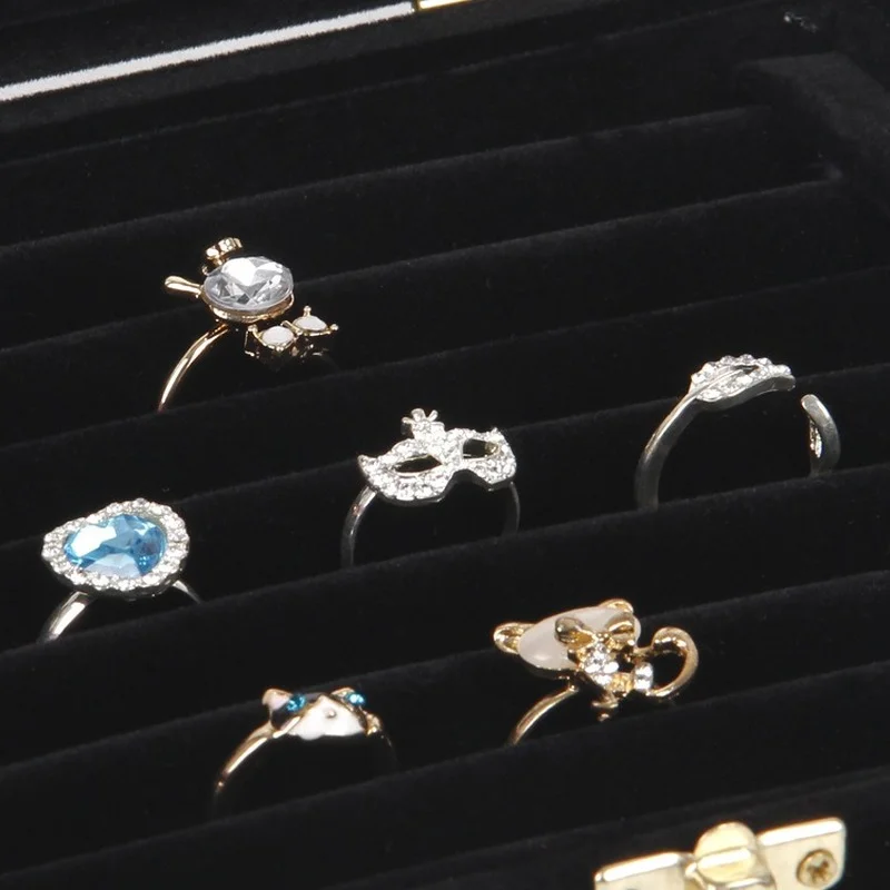 Lid Jewelry Box Treasure Box Ring Storage Box Pendant Earring Display Box Jewelry Storage Box Necklace Hanger Display Plate