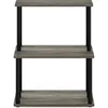 Turn-N-Tube 3-Tier Toolless Kitchen Storage Shelf, French Oak Grey/Black 4