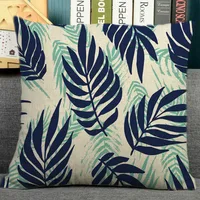 Nordic plant print cushion home decorative pillow 45x45cm pillowcase Modern sofa Decor tropical leaves seat back cushions QX-N2 6