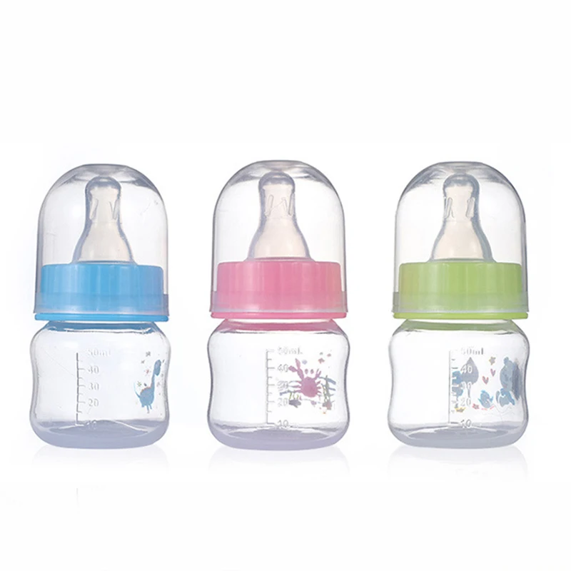 50ML Newborn Children Infant Baby Boy Girl Standard Mouth PP Feeding Bottle Drinking Water Breast-like Feeling-Random Pattern