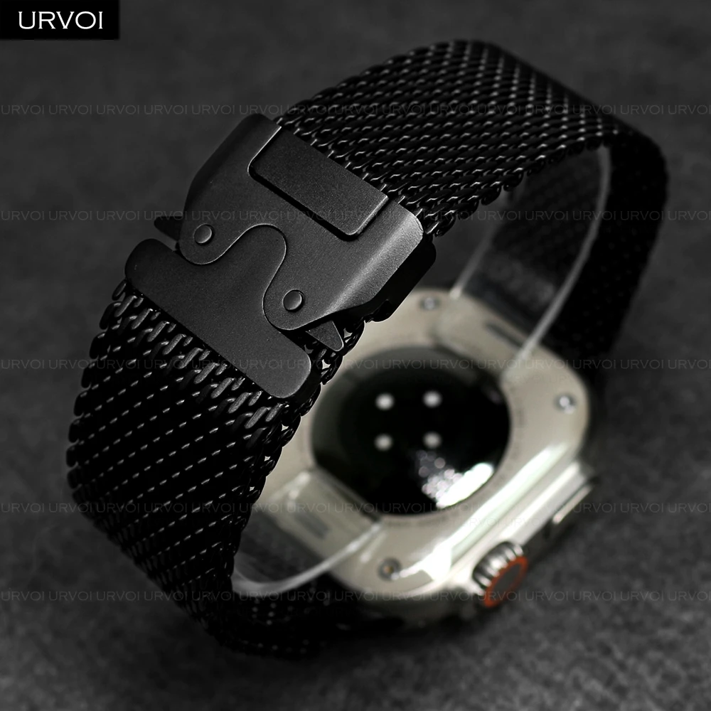 Premium Stainless Steel Mesh Strap with Secure Parachute Buckle