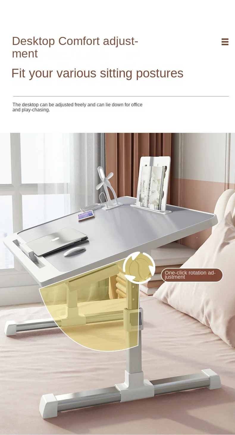 Description Picture 5 of itemFoldable Lift Bed Small Table Home Study Desk Simple Bedroom Computer Bay Window Dormitory Student Small Table