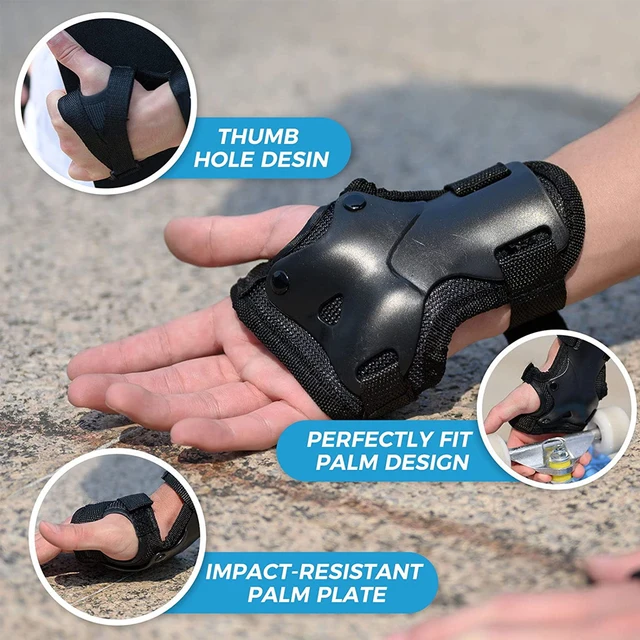 6Pcs/set Protective Gear Set Skating Knee Pads Elbow Pad Wrist Hand Protector for Kids Adult Cycling Roller Rock Climbing Sports 4